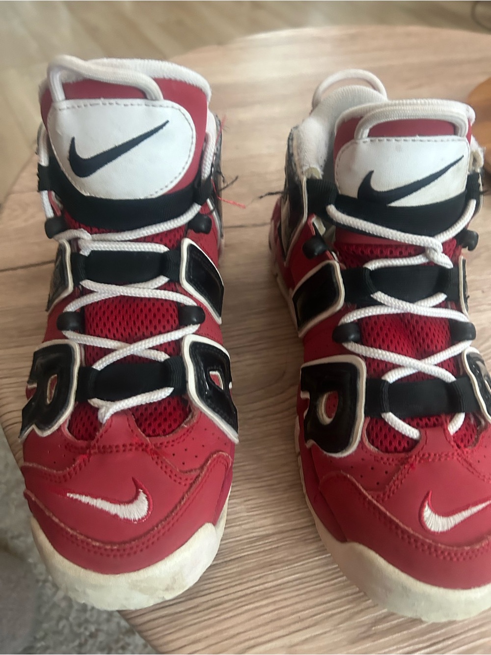 Nike Kids Red, Black & White High-Top Sneakers